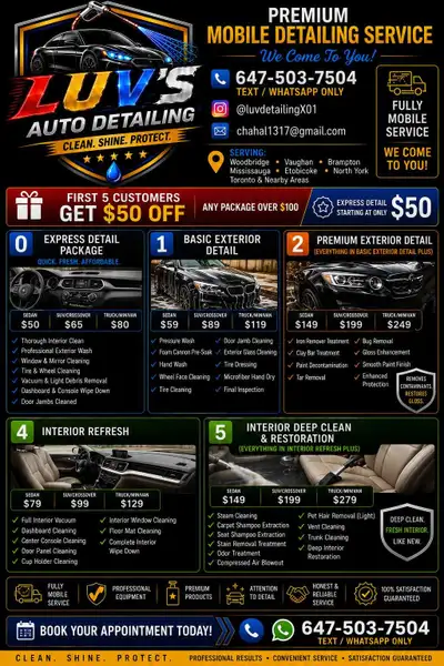 $50 Express Detail + $50 OFF Premium Packages, View more