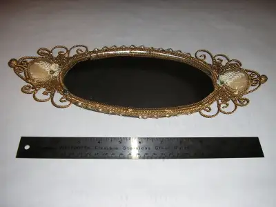 Antique mirrored tray for sale. These were originally used to display fancy perfume bottles or jewel...
