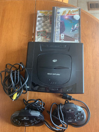 Sega Saturn Console And 2 games