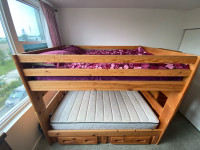 Wooded Bunk bed with storage steps 