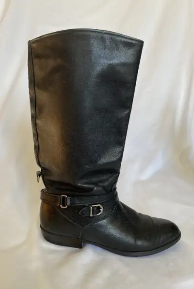 Black Leather Knee High Boots by Santana Canada Women's Size 8, View more