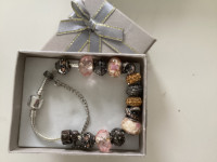 BNIB crystal charm bracelet in gift box