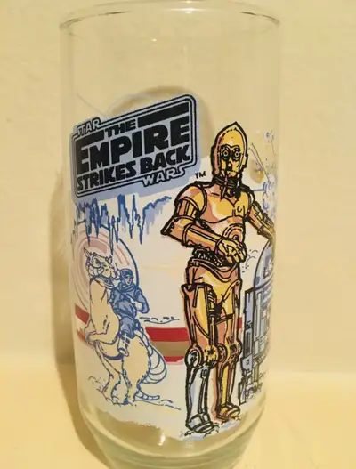 1980 BURGER KING C-3PO R2-D2 EMPIRE STRIKES BACK COLLECTOR GLASS, View more