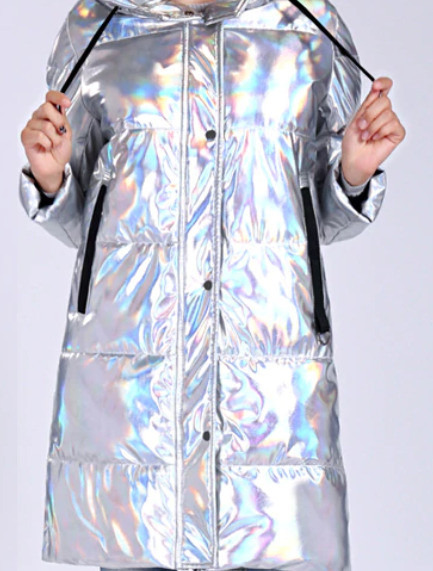 CEPRASK Winter Jacket Women Silver Holographic in Women's - Tops & Outerwear in City of Toronto - Image 4