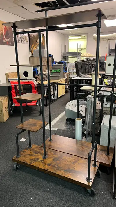 Clothes Rack, Clothing Garment Rack on Wheels, Rolling Clothes O, View more