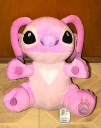 Disney Store Authentic Pink ANGEL Lilo & Stitch Plush Doll Toy