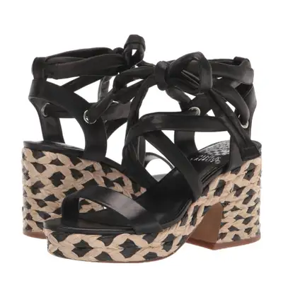 Vince Camuto Women's Roreka Lace Up Espadrille Wedge Sandals Sz:, View more