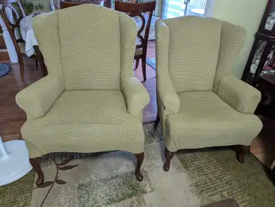 two wing chairs , View more