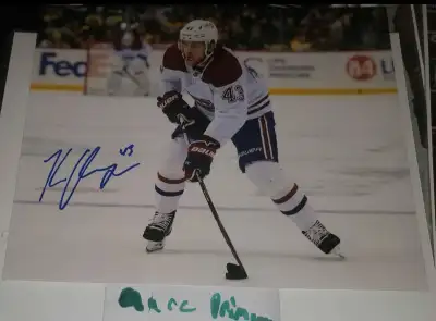Kale Clague 8x10 signed photos Canadiens Hockey / Photos signées, View more