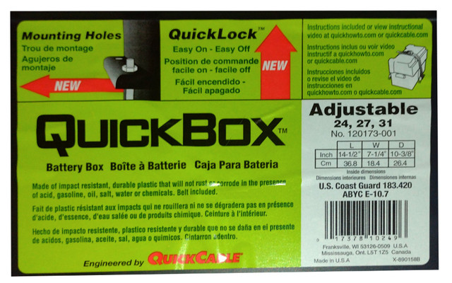BATTERY BOX Adjustable Size 24/27/31 in Other in Oshawa / Durham Region - Image 2