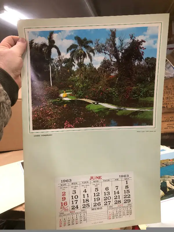 7 X 1963 Salesman Sample Calendars64307895091073128