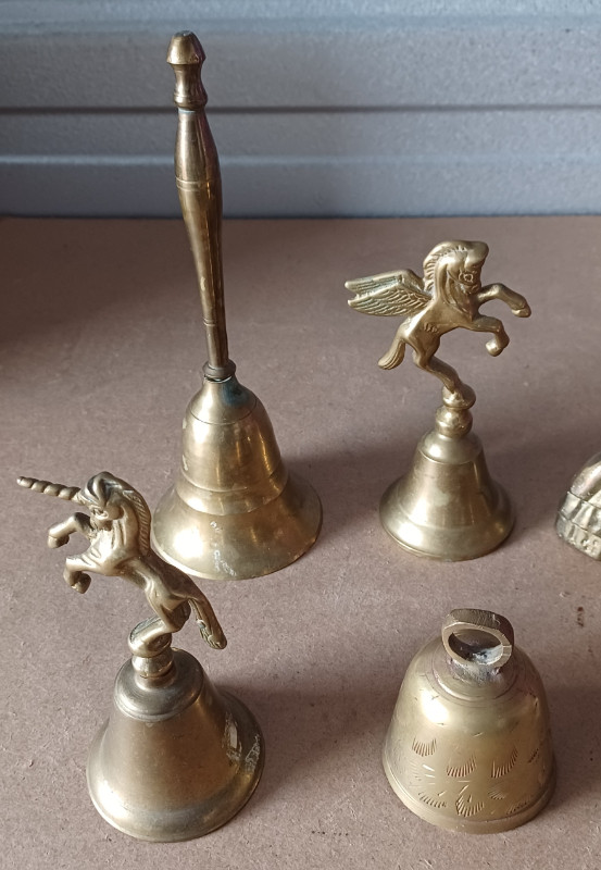 Small Brass Bells, Good Shape and Sound, $5 ea in Arts & Collectibles in Chatham-Kent - Image 3