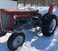 Tractor with snow blower