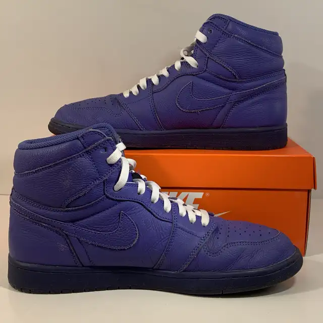 Jordan 1 Retro High Gatorade Rush Violet Mens Shoes Size 11.5 in Men's Shoes in Mississauga / Peel Region - Image 5