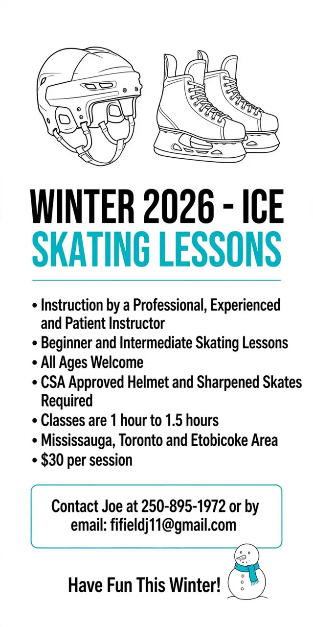 Winter 2026 Ice Skating Lessons