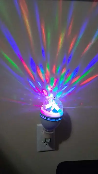 100%New, 100% Works, $14 Karaoke DiscoParty Light E27 3W LED Full Color Rotating Auto Crystal Ball B...