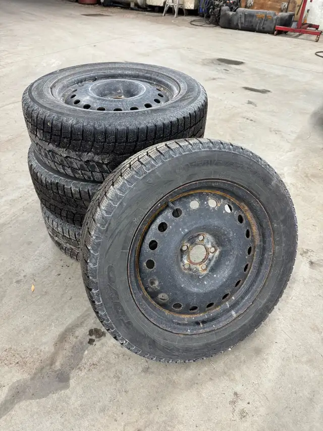235/60R18 winter tires on 5x108 bolt pattern steel rims - used in Tires & Rims in City of Toronto - Image 5