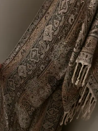 Beautiful rhinestone pashmina, View more