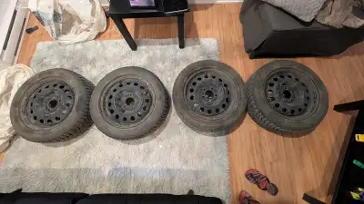 I'm selling a set of used winter tires, branded BfGoodrich, size 205/55 R16, perfect for safe winter...