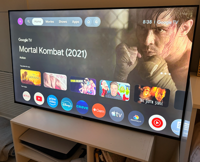 TCL 55" TV 2024/25 - with wall mount attached, View more