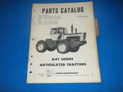 Minneapolis Moline A4T 1400, 1600 Tractors Parts Catalog shipping available at your cost any questio...