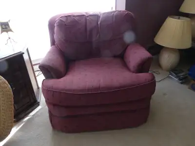Wine colored chair, View more