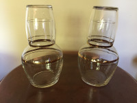 Vintage Carafe and Tumbler Water Glass Set of 2