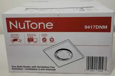 New NuTone One-Bulb Heater/Ventilation Fan #3608, View more