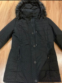 Manteau d’hiver noir pour femme taille 10