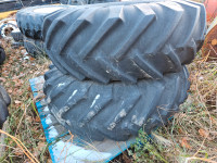 Pair of 13.50 - 16.1 Tractor Tires on Rims