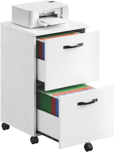 2-Drawer File Cabinet, Filing Cabinet. White Color, View more