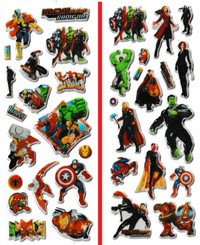 3D puffy Stickers IRONMAN GAME ON MARVEL HEROES SUPER HERO SQUAD