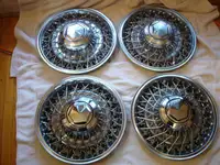 4 Factory 15" Wire Spoke Hubcaps -1988 Chrysler Fifth Avenue