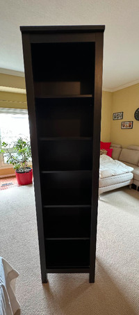 IKEA HEMNES black-brown solid pine bookshelf