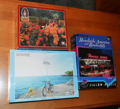 lot of 3 puzzles lot de 3 casses-tetes, View more