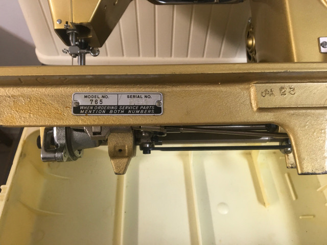 765 model WHITE PORTABLE SEWING MACHINE  in Hobbies & Crafts in Hamilton - Image 4