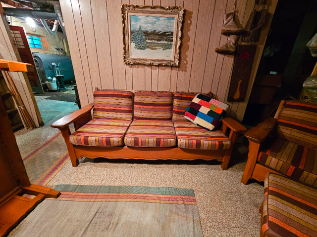 Mobilier de salon "canadien" 4mcx , en tissage à rayures . dans Sofas et futons  à Laurentides - Image 2