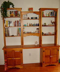 Very Attractive & Functional Solid Pine Wall Unit