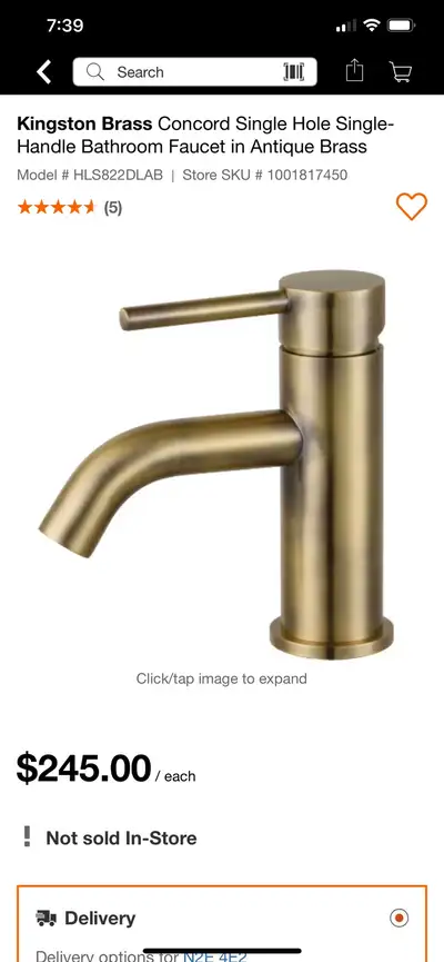 Kingston Brass Concord Single Hole Single-Handle Bathroom Faucet, View more
