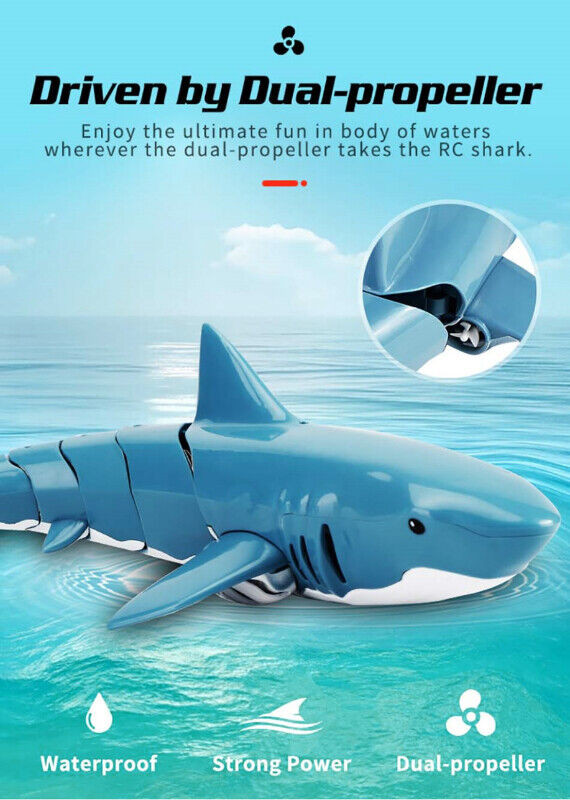 Brand New RC Remote Control 2.4G 4CH Simulation Shark Toys in Toys & Games in City of Toronto - Image 4