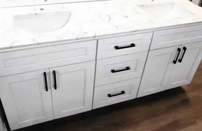 Vanities (solid wood / mdf) Available from 24” to 72” wide - Soft close drawers and doors - Various...