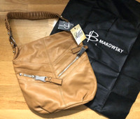 AUTHENTIC NEW B. MAKOWSKY Luxury Leather Shoulder Bag