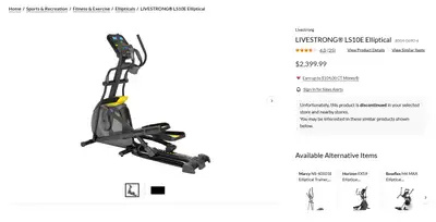 Livestrong Elliptical LS10.0E, View more