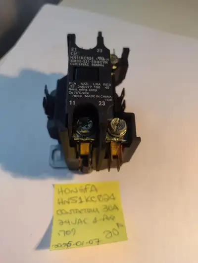 Contacteur 30A 24VAC 1-pole HONGFA HN51KC024 FLA 32 Contactor, View more