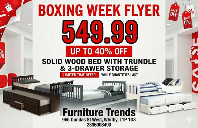 Winter sale Start now Solid Wood Bunk bed start from  $549.9 in Beds & Mattresses in Peterborough - Image 11