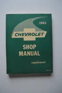 Chevrolet Shop Manual 1963 Supplement