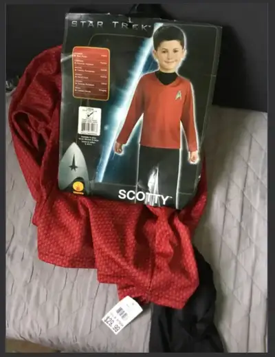 Selling Halloween Costume Star Trek, SCOTTY, SIZE 12-14 for age 8-10 years BRAND NEW NEVER USED WITH...