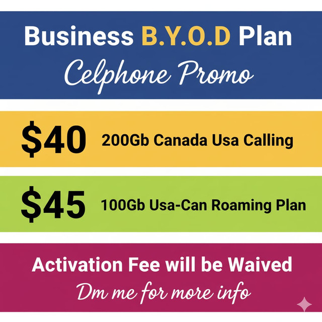 BYOD Promo: Get Up to 200GB with Canada & USA Coverage in Other in Bathurst