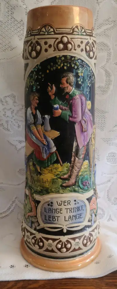 Large Vintage German Beer Stein, View more