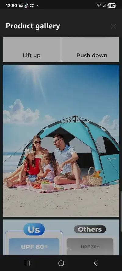  Pop Up Beach Tent XL brand new, View more